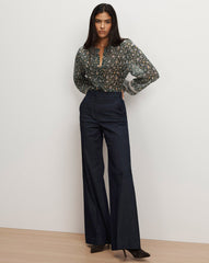 Lollie Floral Button-Down Blouse