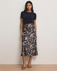 Clover Paisley Midi Skirt