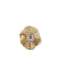 Gold Floral Brooch