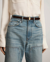 Dash Croc-Embossed Belt