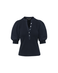 Coralee Puff-Sleeve Top