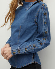 Fauri Asymmetrical Denim Shirt