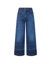 Taylor Released Hem Cropped Wide-Leg Jean