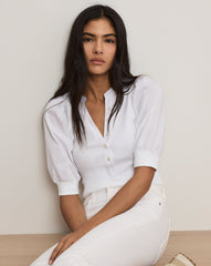 Coralee Puff-Sleeve Top