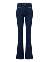 Beverly Chain-Pocket Skinny-Flare Jean