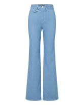 Crosbie Flap-Pocket Slim Wide-Leg Jean