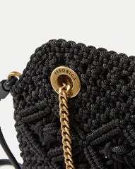 Small Veronica Beard Macramé Slouch Bag