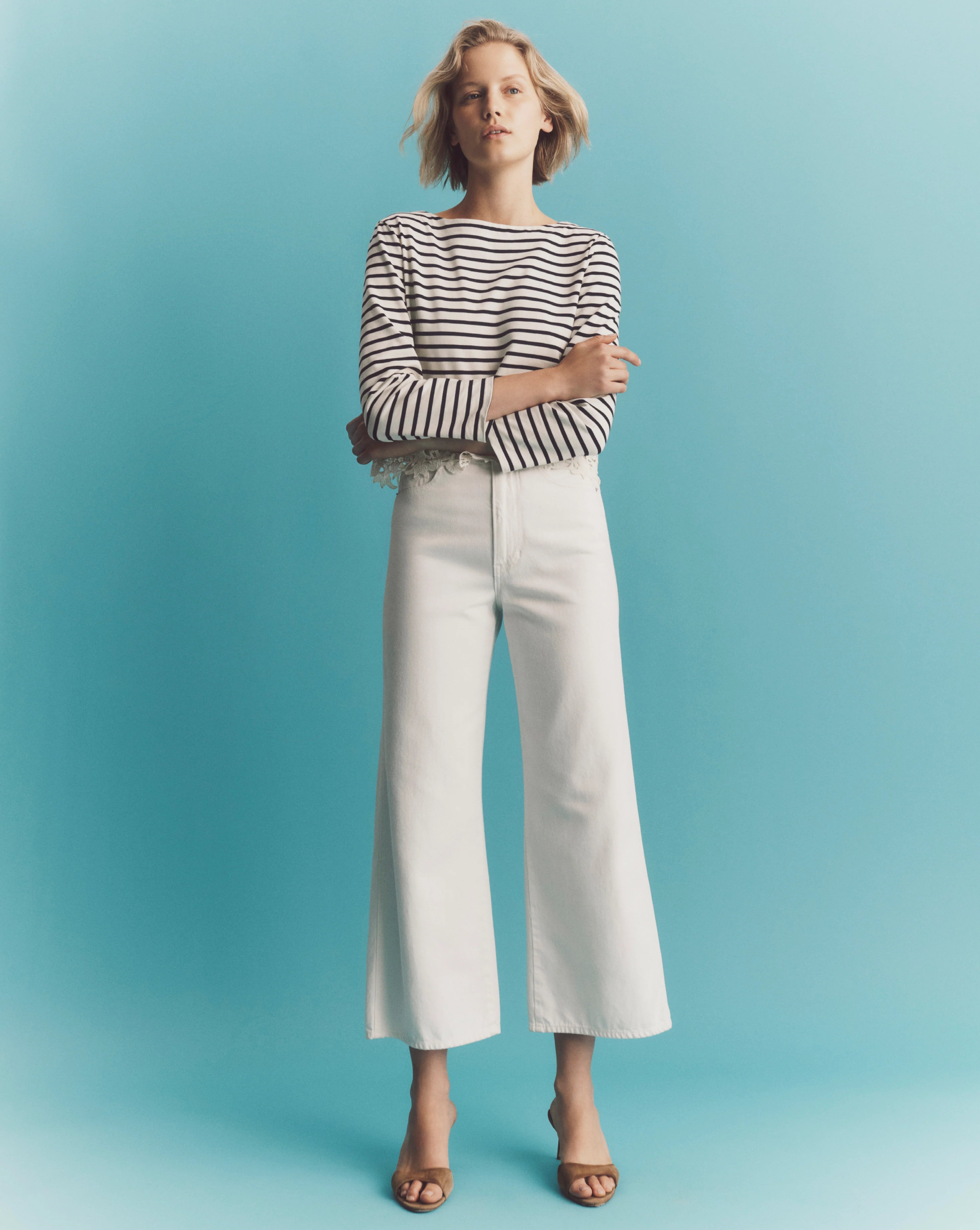 Taylor Cropped Wide-Leg Jean