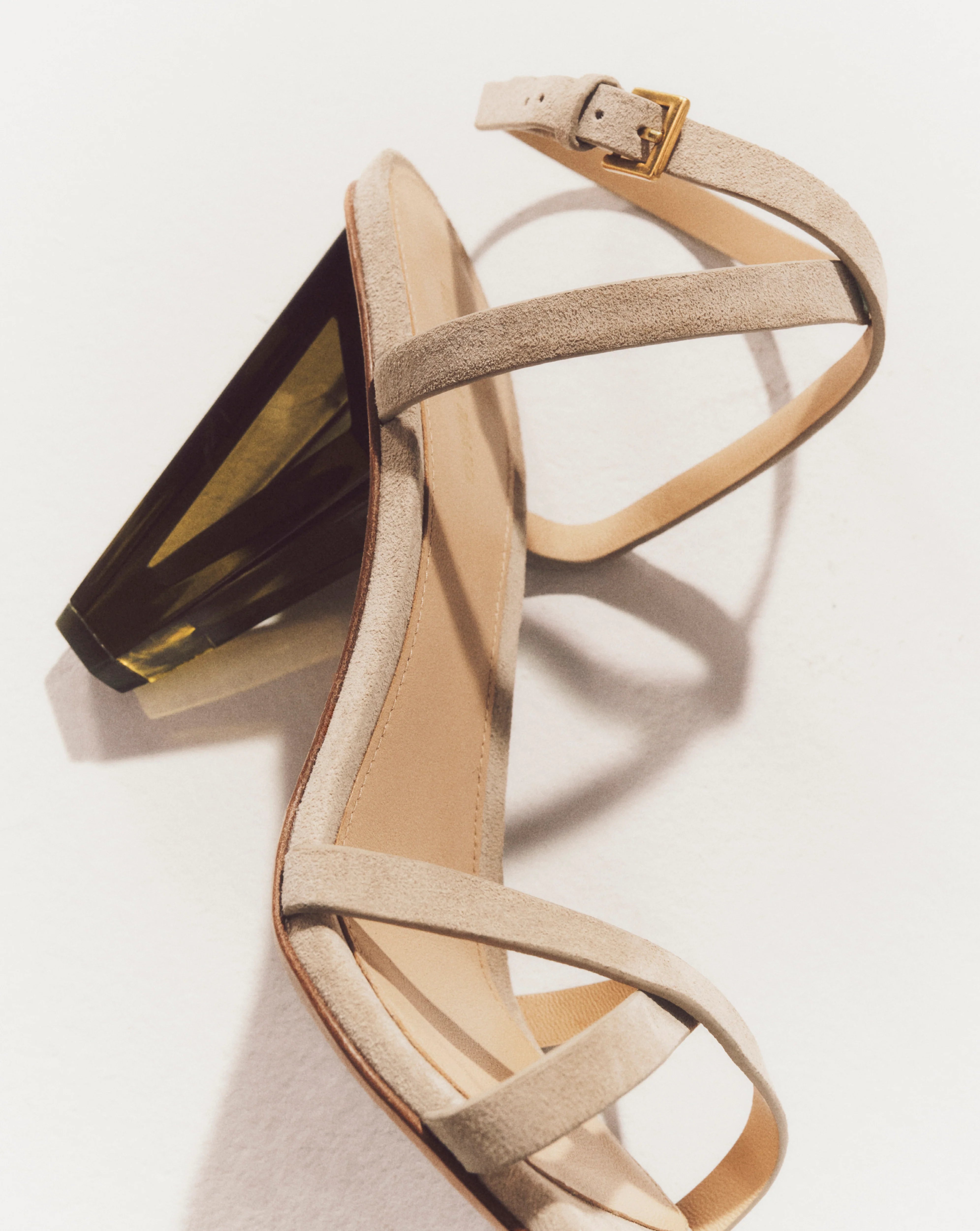 Lanaya Suede Ankle-Wrap Sandal