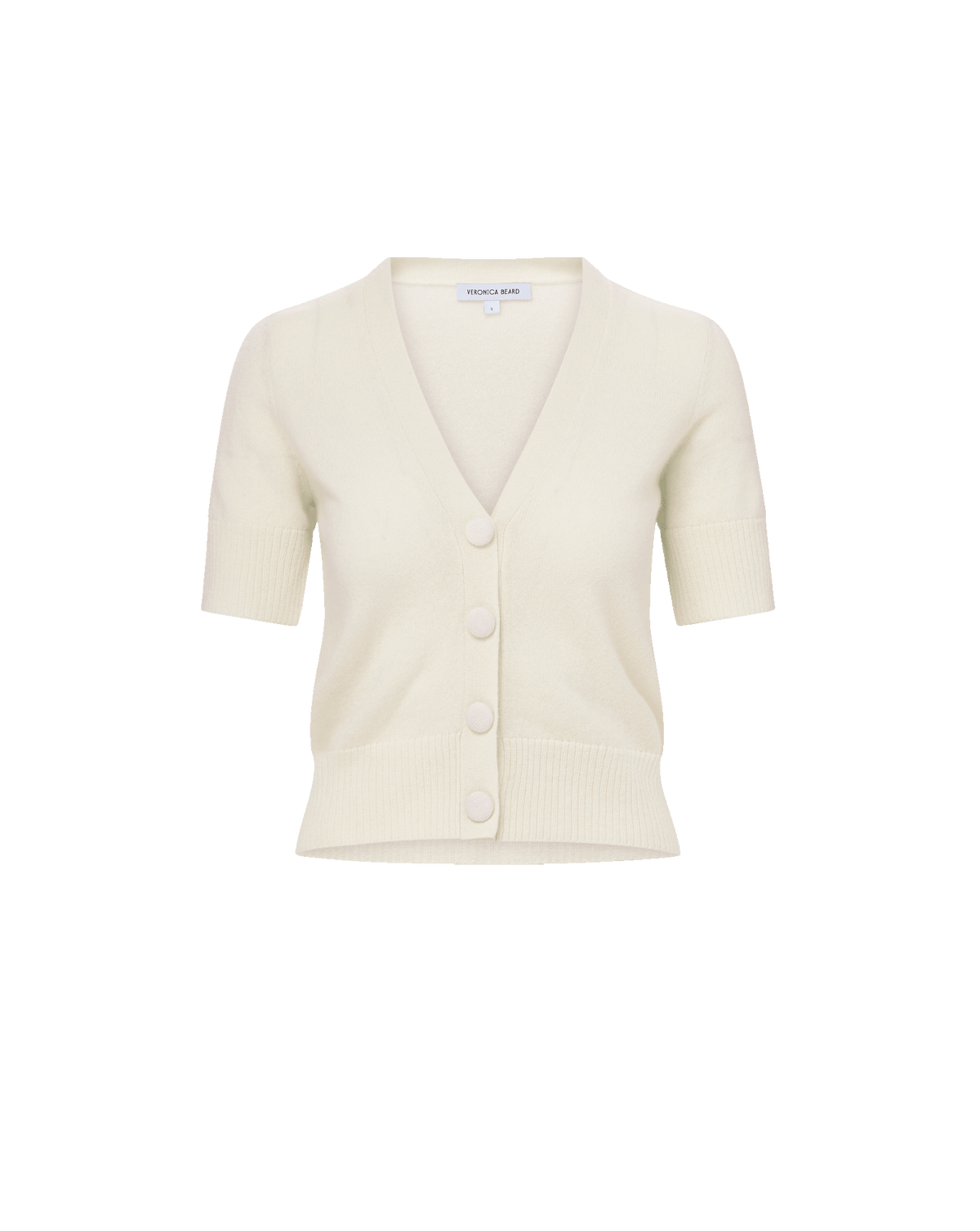 Solene Short-Sleeve Cashmere Cardigan