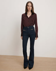 Monique Silk Button-Down Shirt