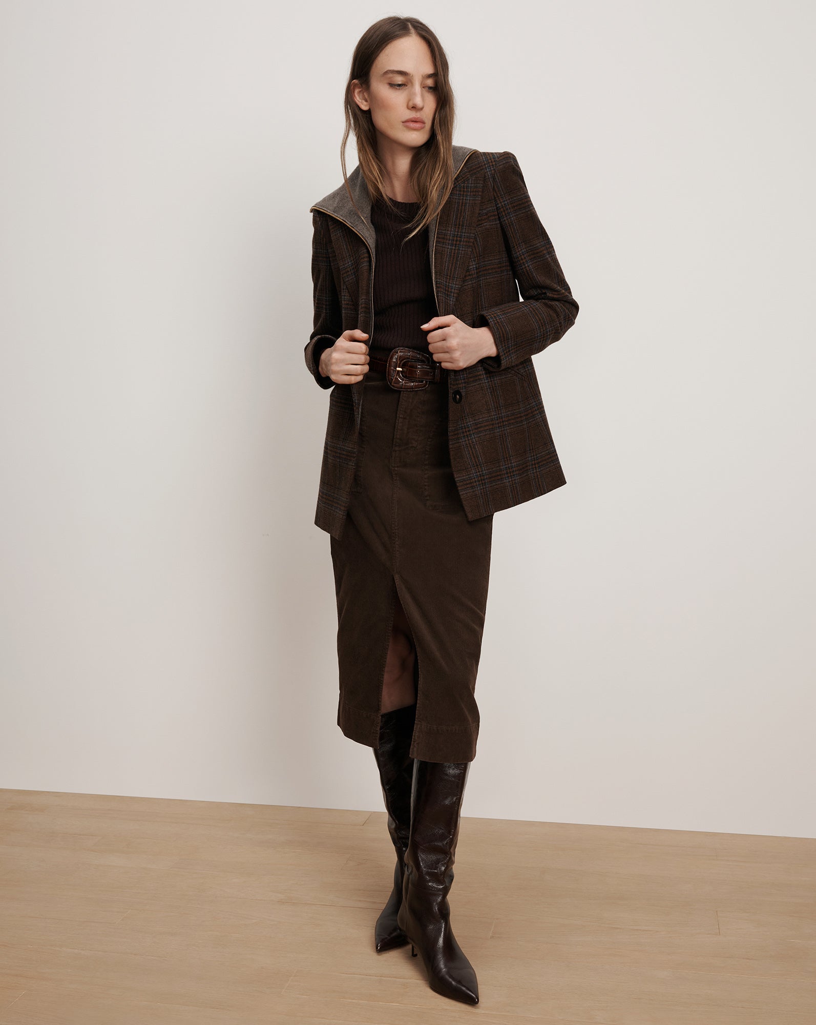 Maci Plaid Dickey Jacket