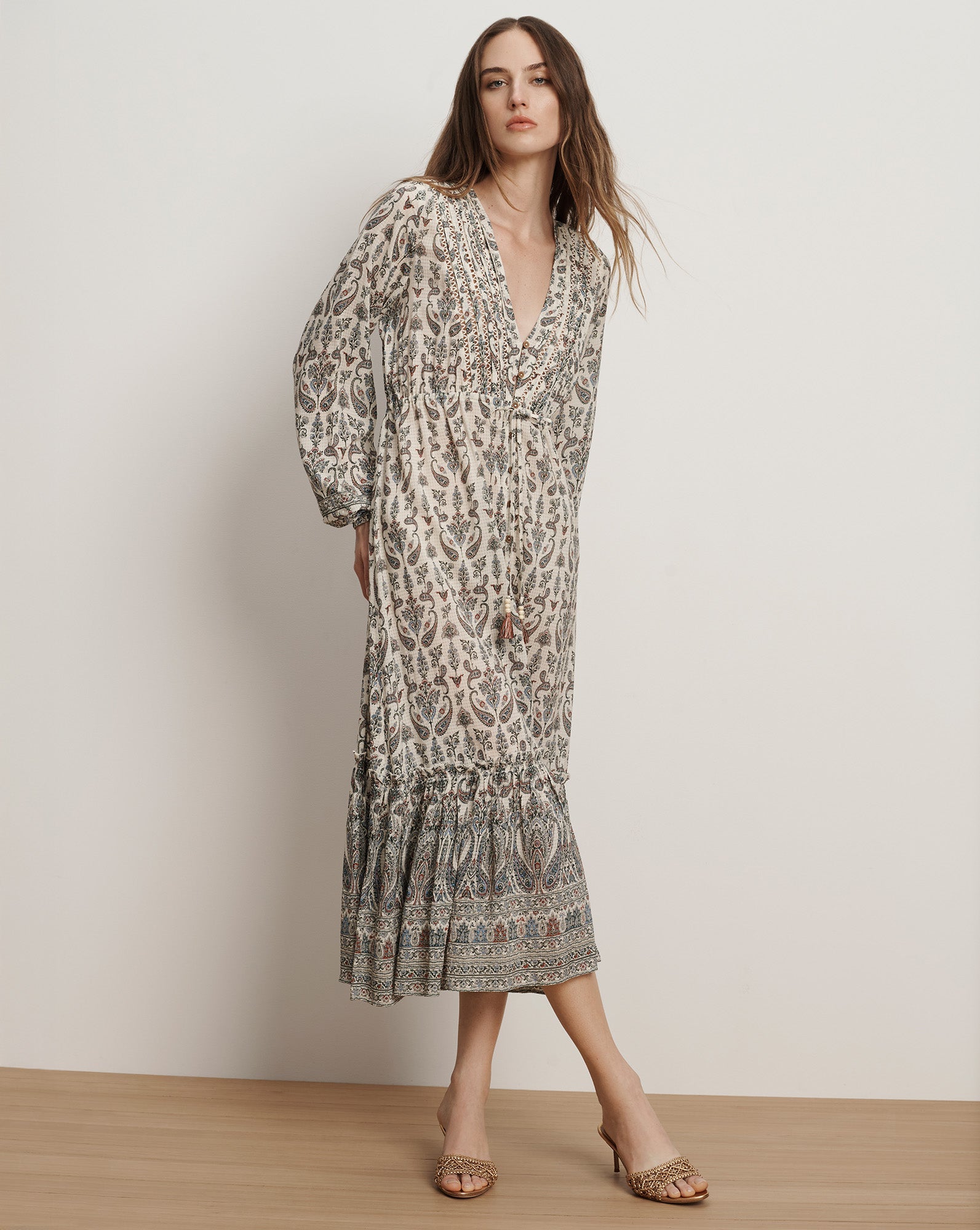 Vani Paisley Midi Dress