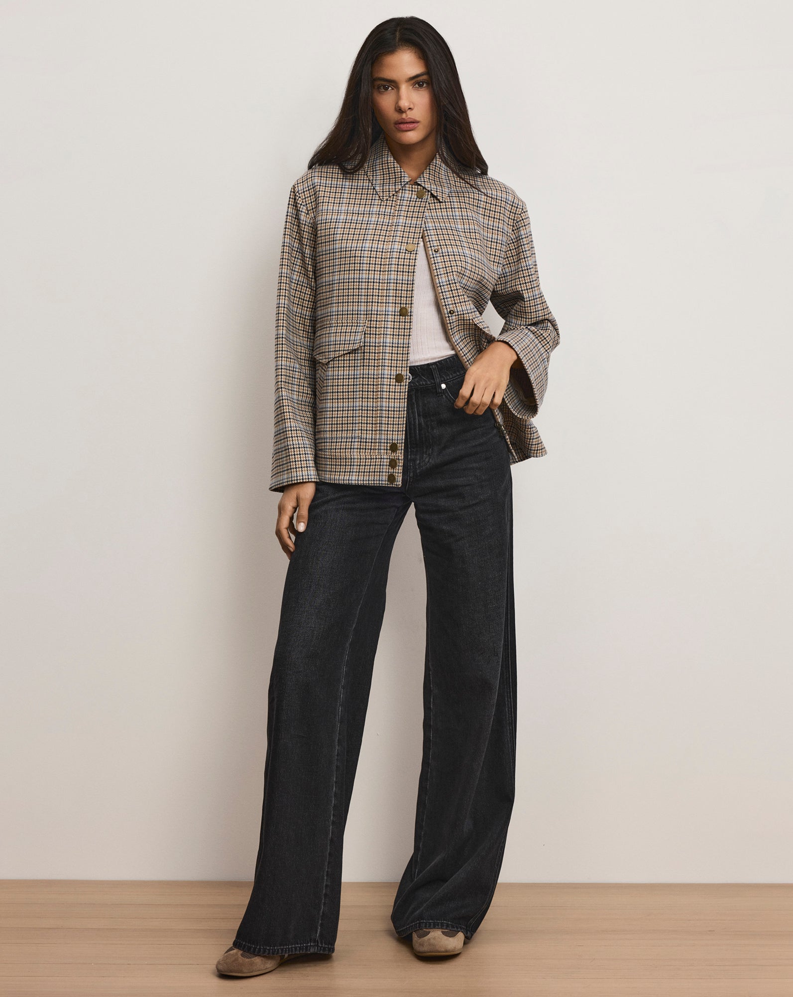 Kasper Plaid Chore Jacket