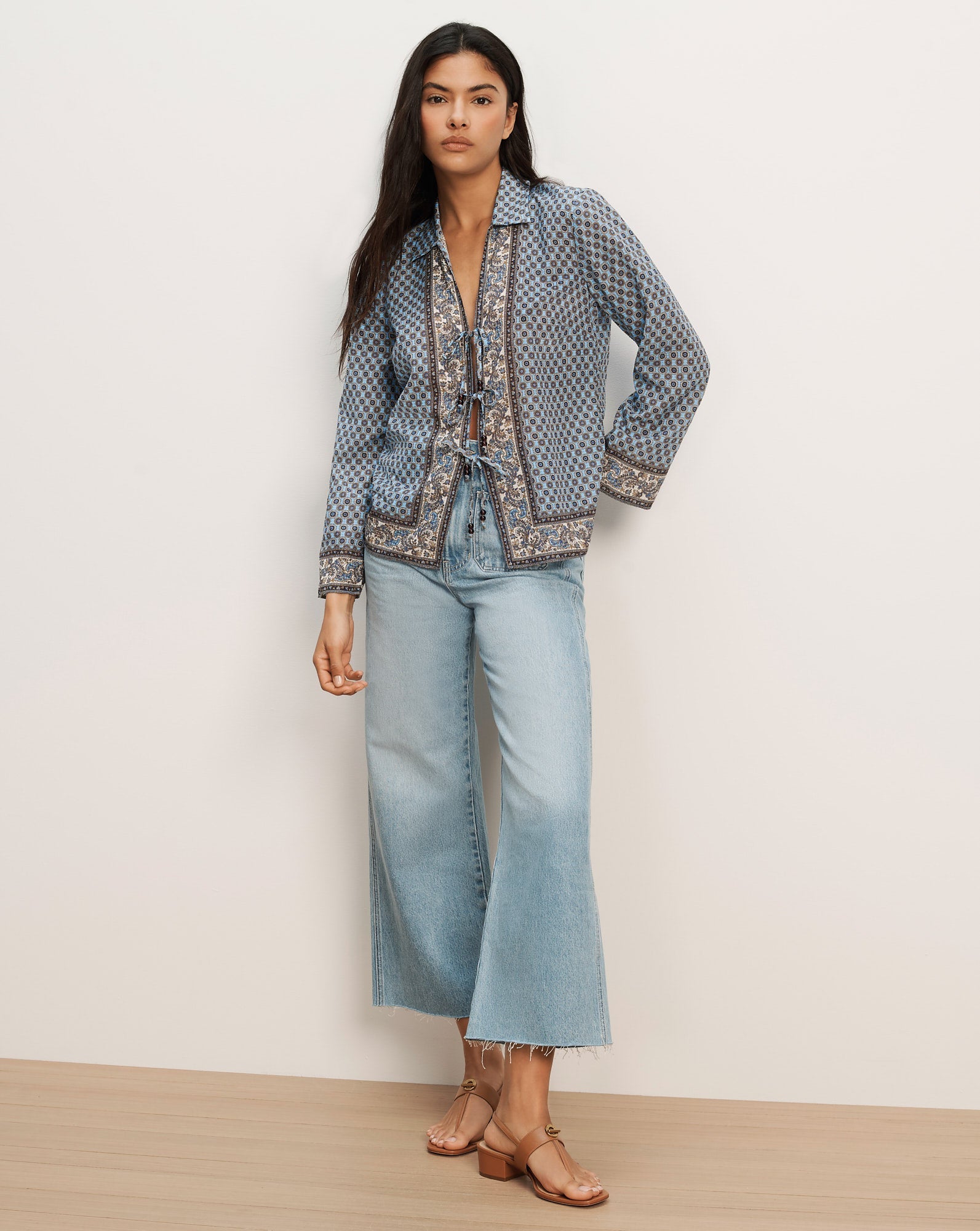 Eva Scarf-Print Blouse