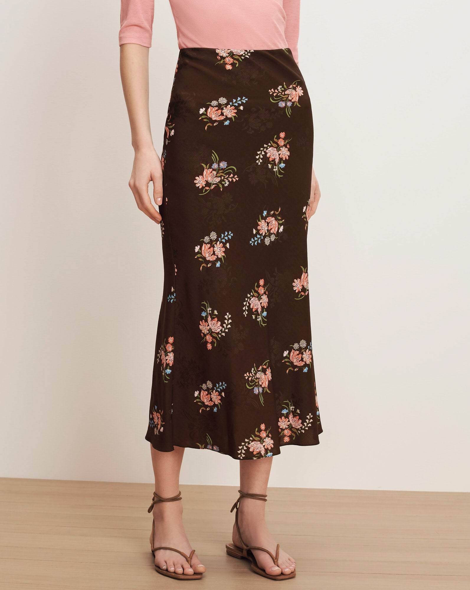 Clover Floral Midi Skirt