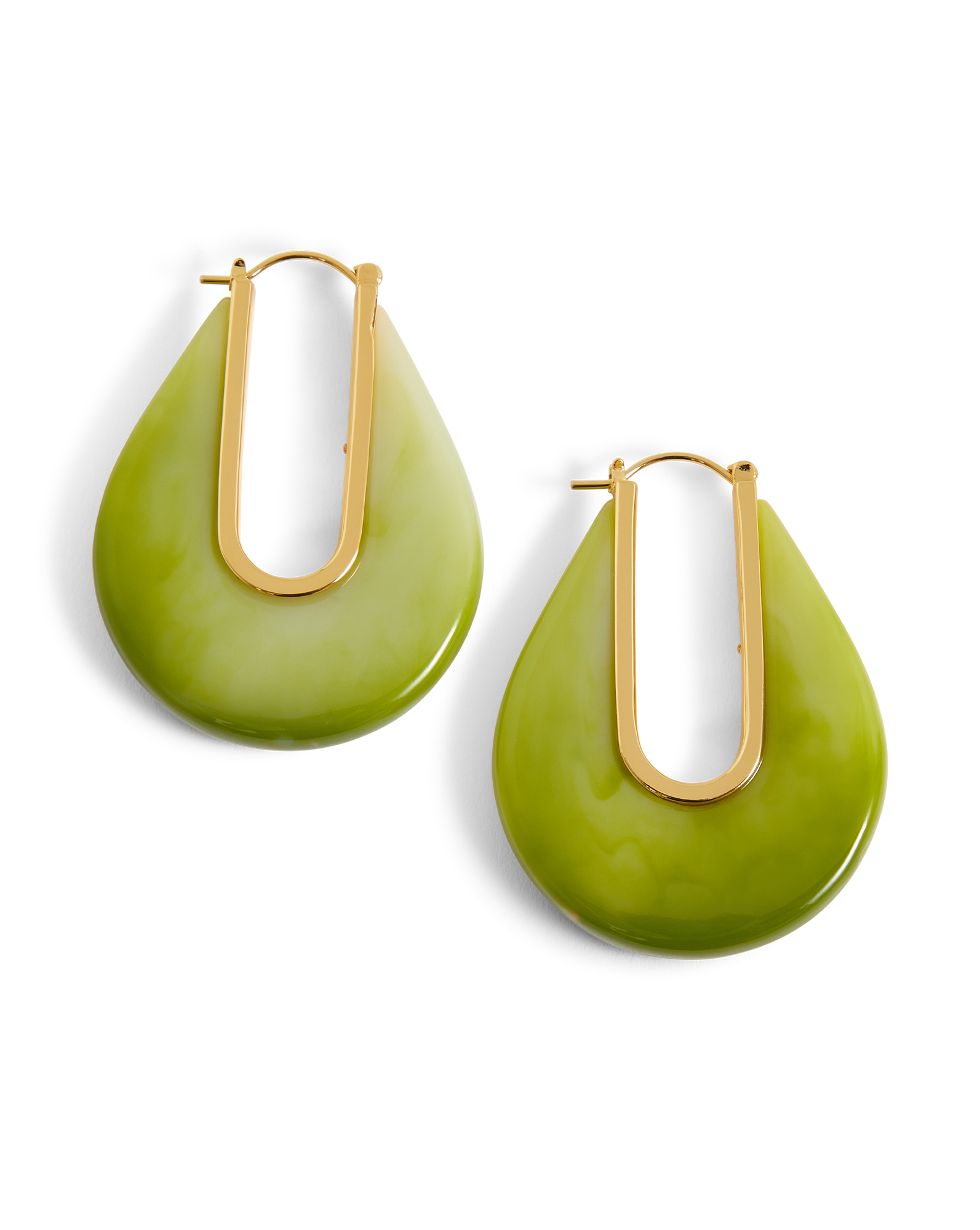 Resin Drop Hoop Earring