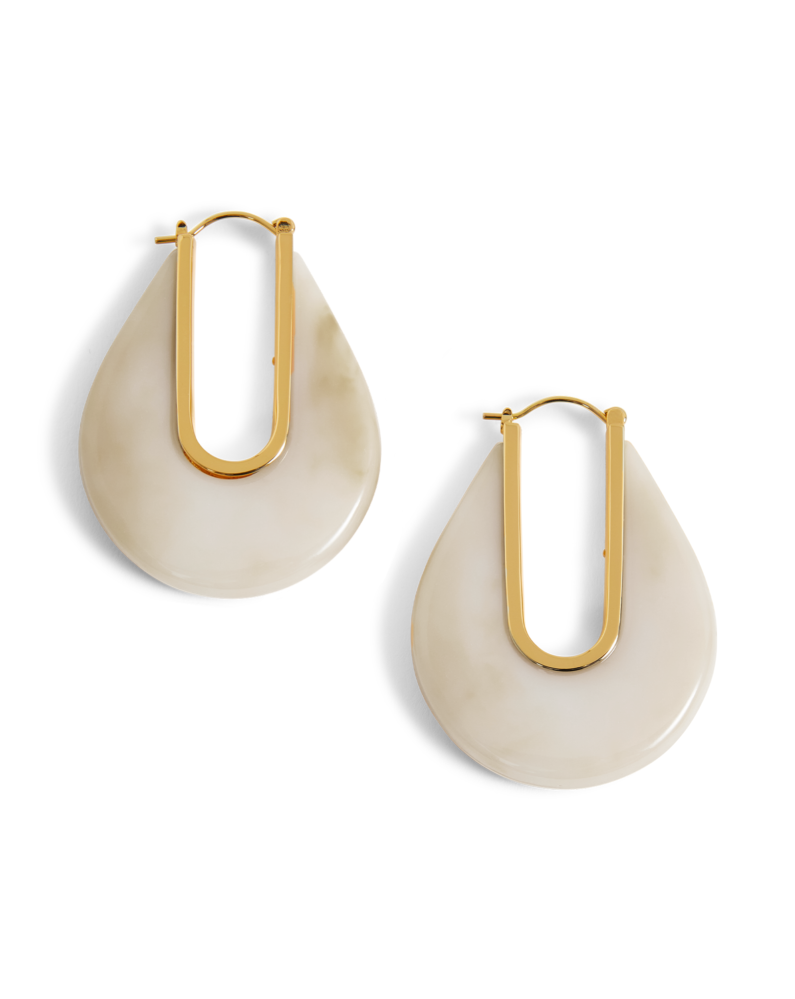 Resin Drop Hoop Earring
