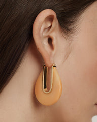 Resin Drop Hoop Earring