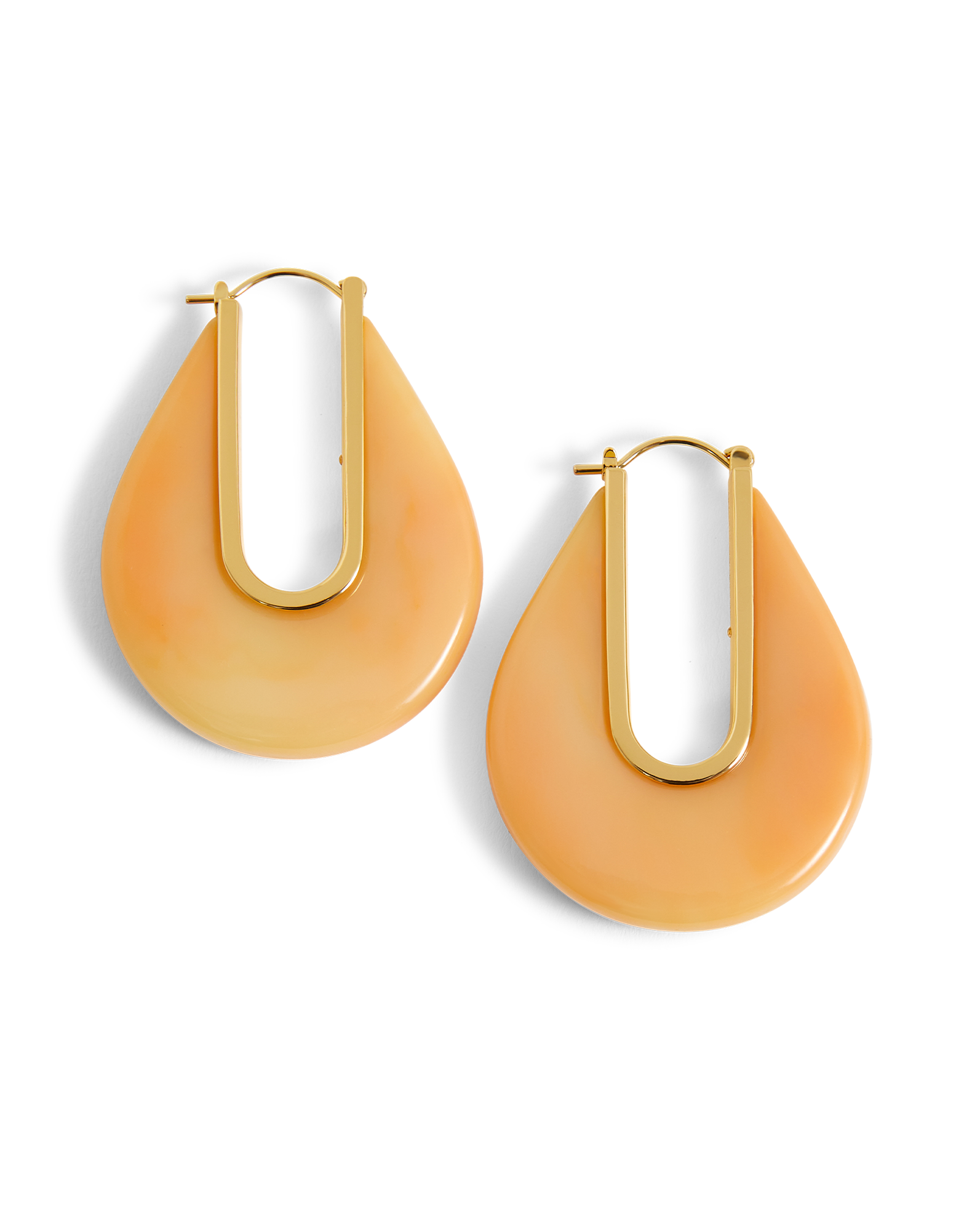 Resin Drop Hoop Earring