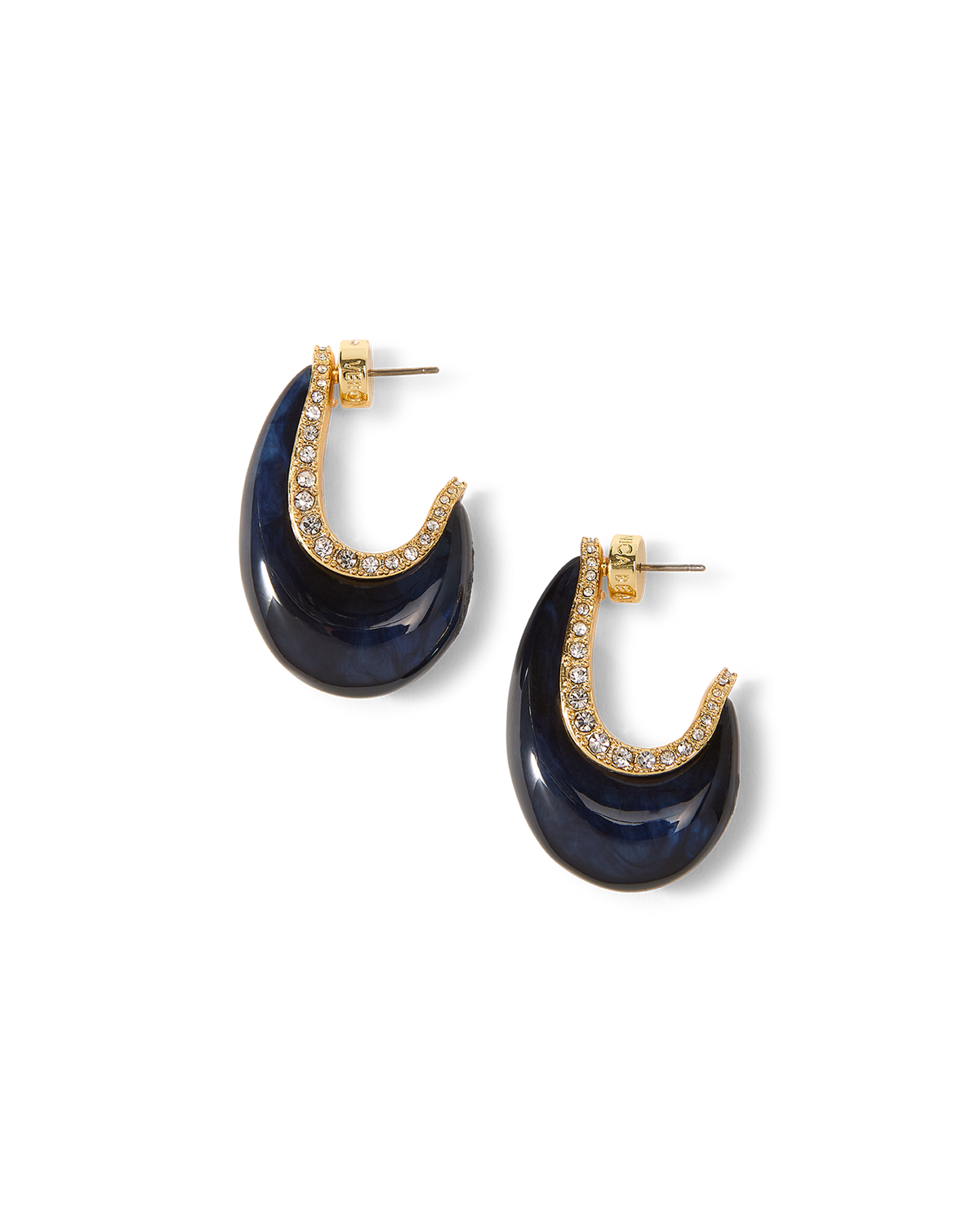 Resin J-Hoop Earring