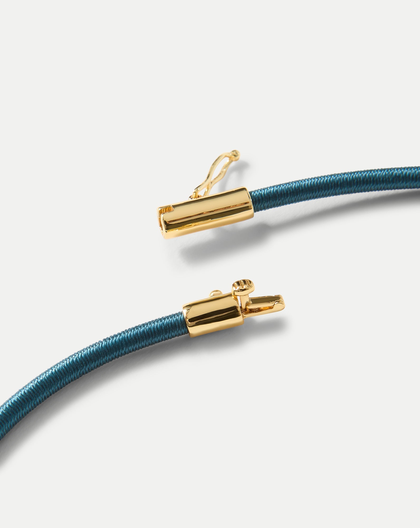 Teal Cord Pendant Necklace