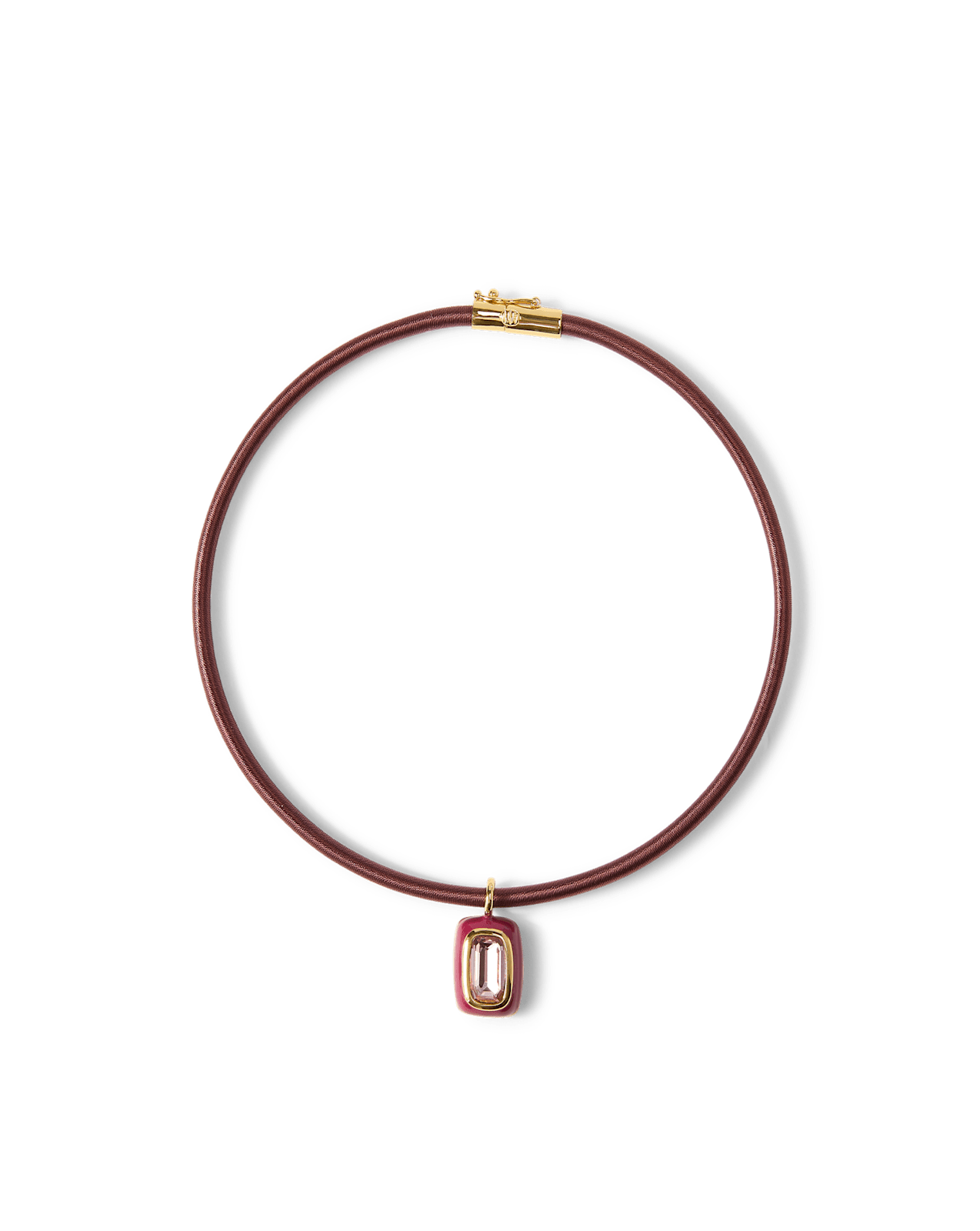 Burgundy Cord Pendant Necklace