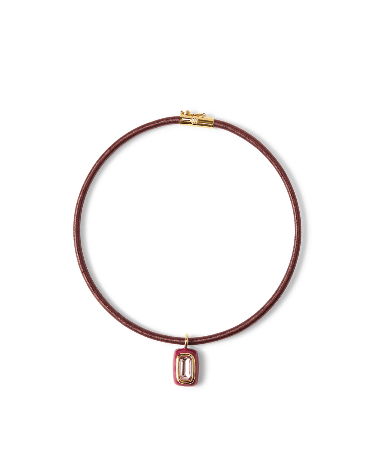 Burgundy Cord Pendant Necklace