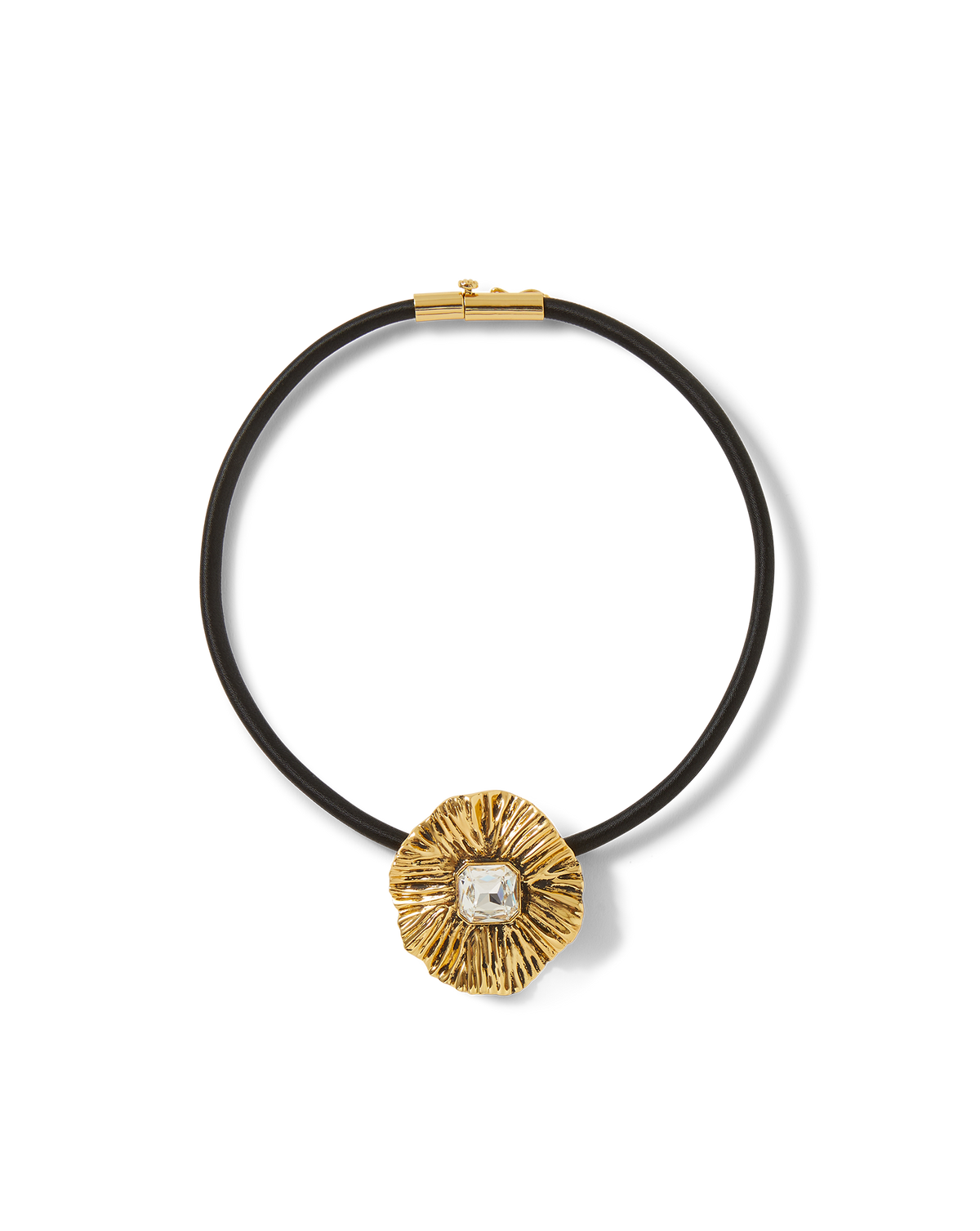 Floral Pendant Cord Necklace