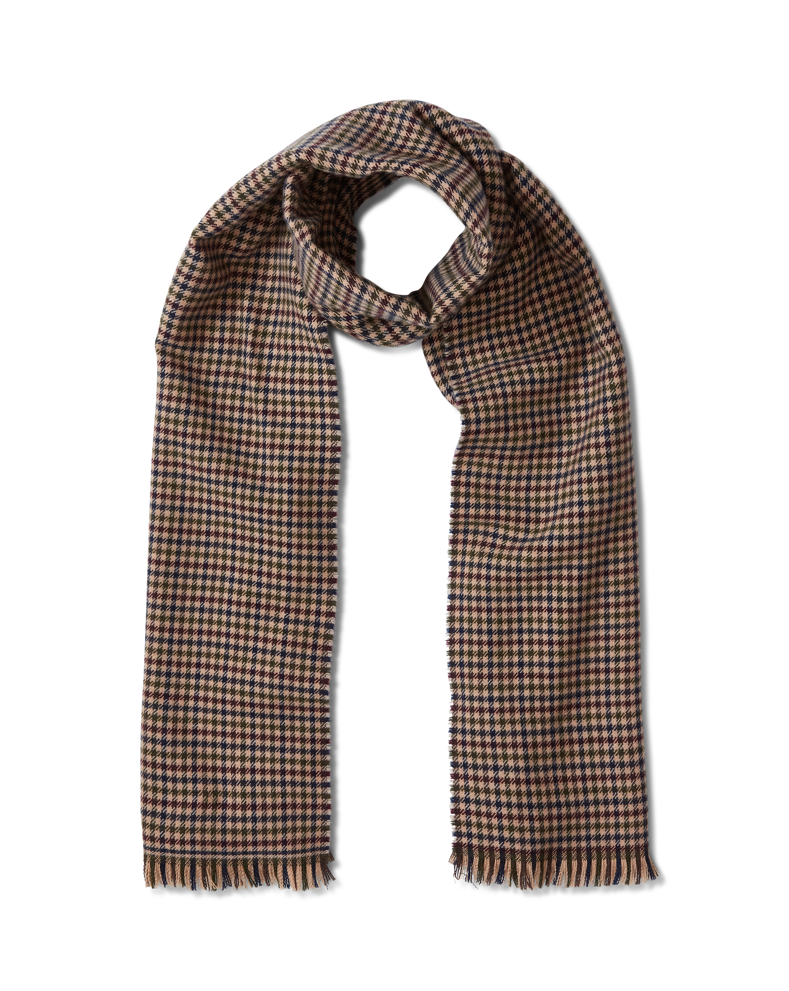 Houndstooth Wool Scarf