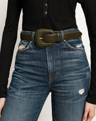 Elsy Leather-Buckle Belt