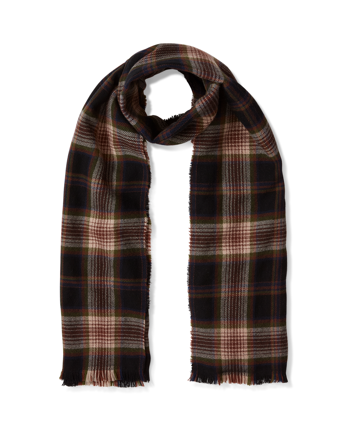 Plaid Wool Scarf