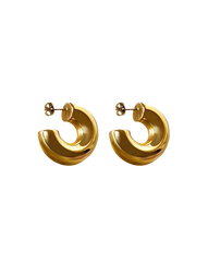 Gold Juliet Chubby Hoop 
Earrings