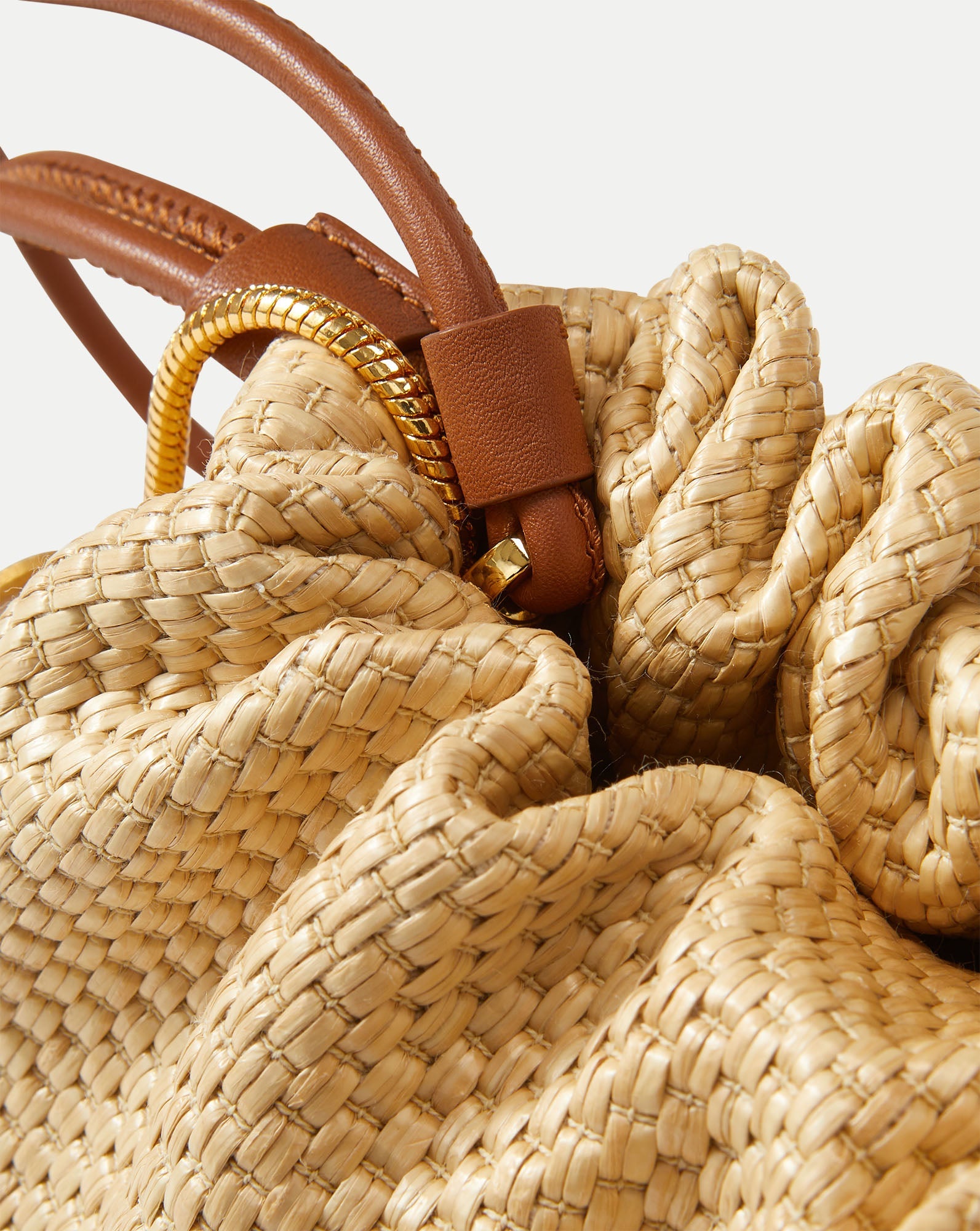 Small Veronica Beard Raffia Stash Bag