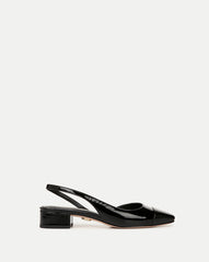 Cecile Leather Cap-Toe Slingback