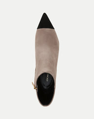 Lisa Cap-Toe Mid-Heel Bootie