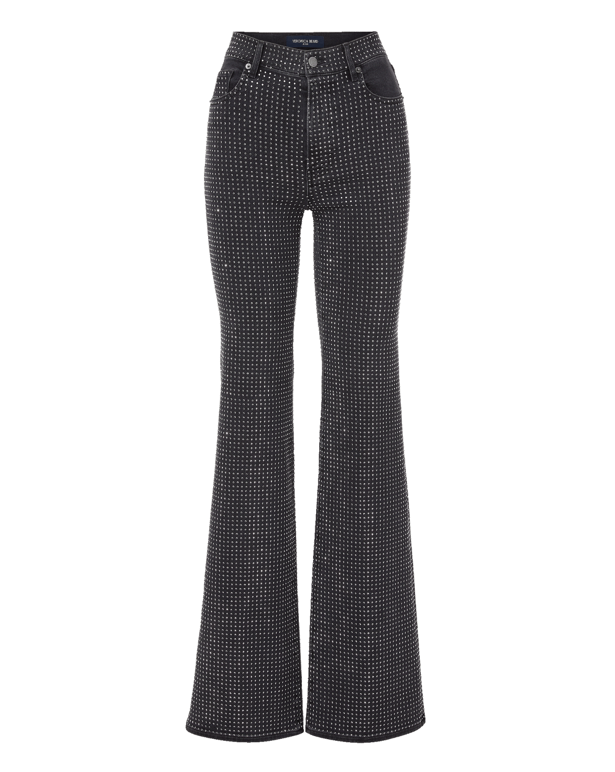 Crosbie Rhinestone Slim Wide-Leg Jean