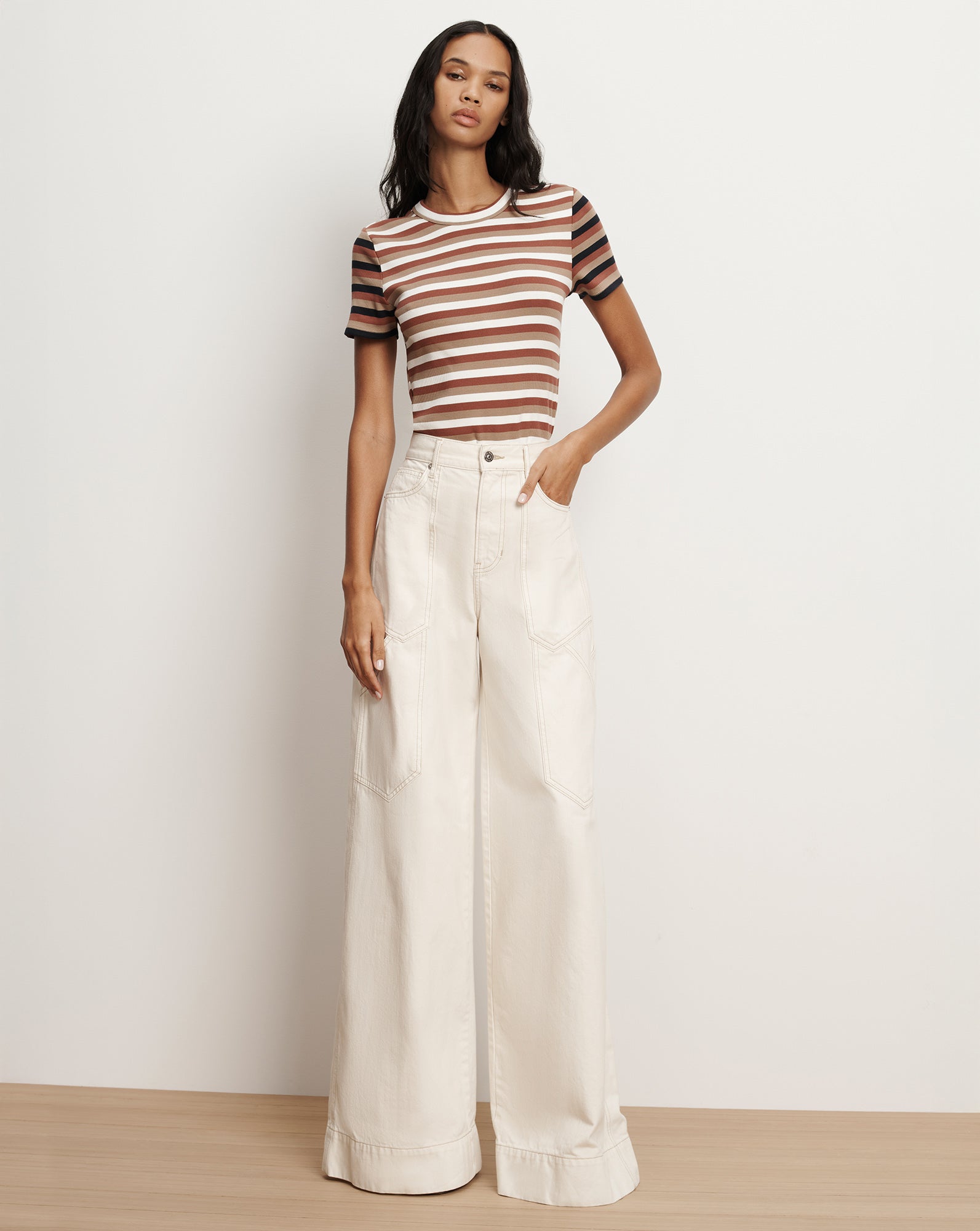 Pruitt Striped Ribbed T-Shirt