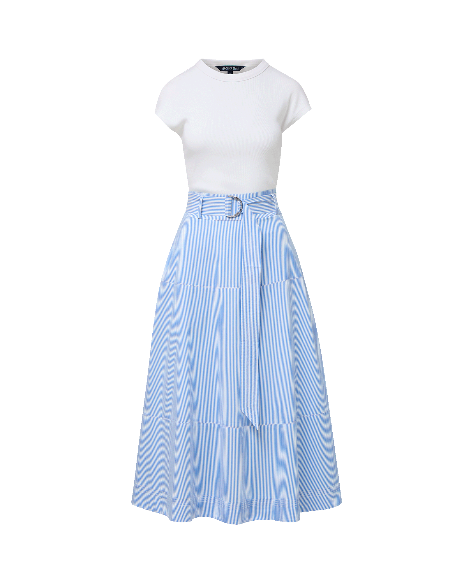 Belmar Mixed-Media Midi Dress