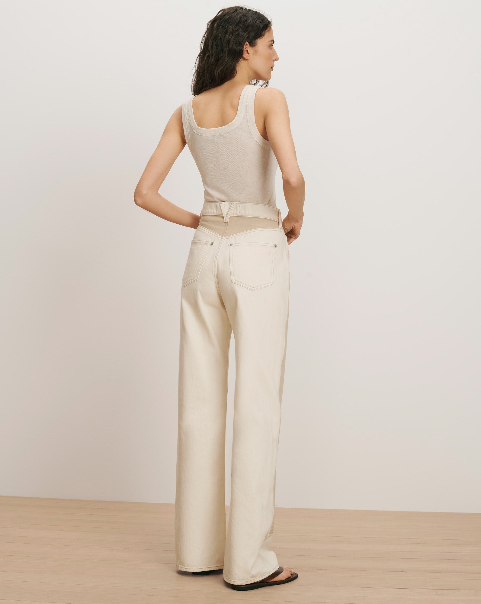 Taylor Color-Block Wide-Leg Jean