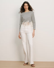 Crosbie Mid-Rise Slim Wide-Leg Jean