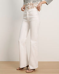 Crosbie Mid-Rise Slim Wide-Leg Jean