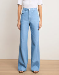 Crosbie Flap-Pocket Slim Wide-Leg Jean