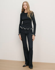 Elianne Ruffle-Trim T-Shirt
