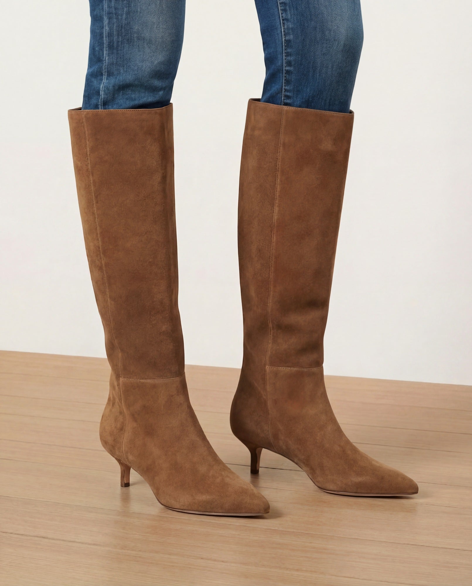 Lisa Kitten-Heel Boot | Wide-Calf