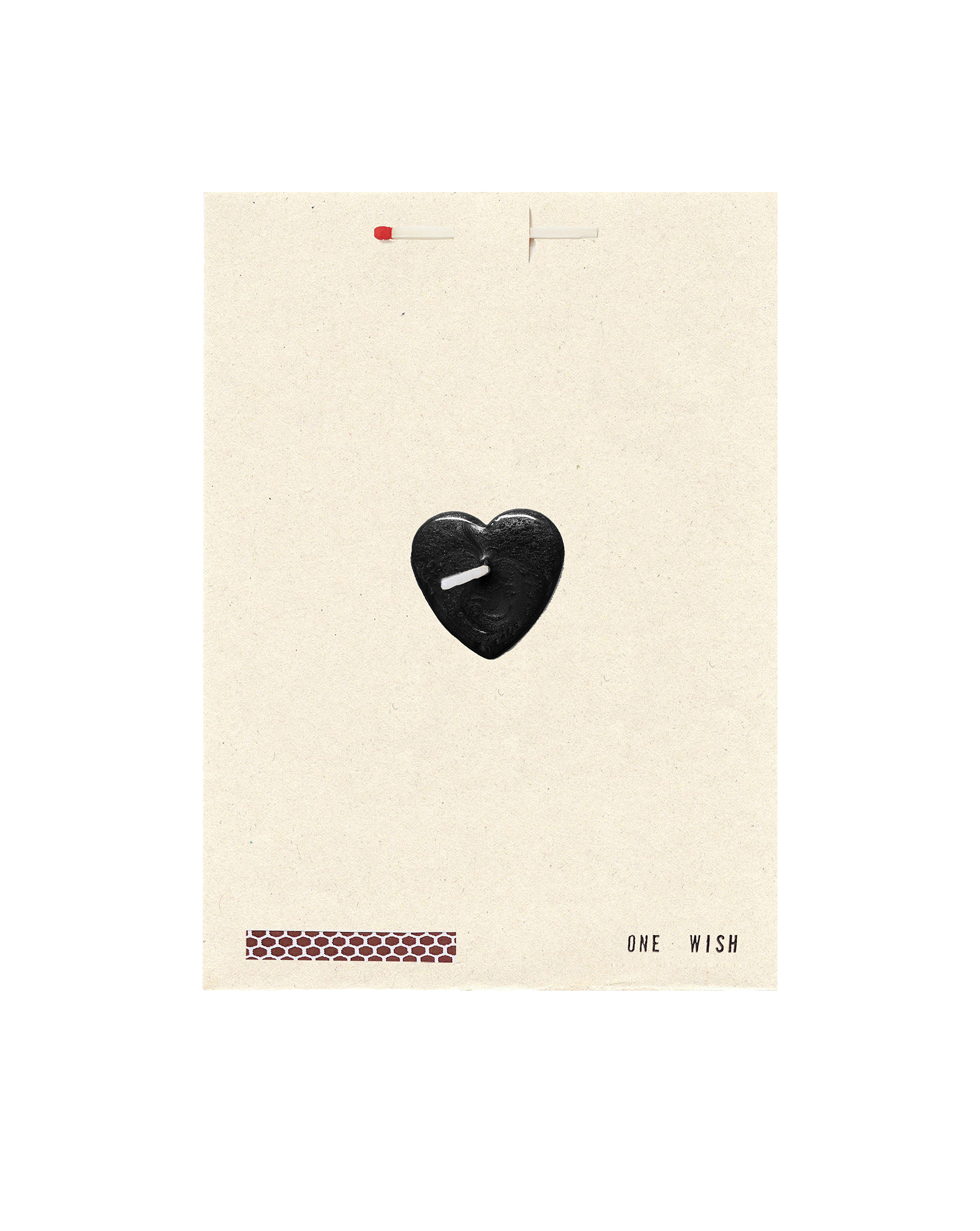 Black Heart Wish Card