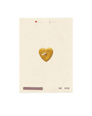 Gold Heart Wish Card