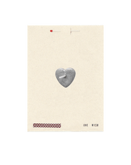 Silver Heart Wish Card