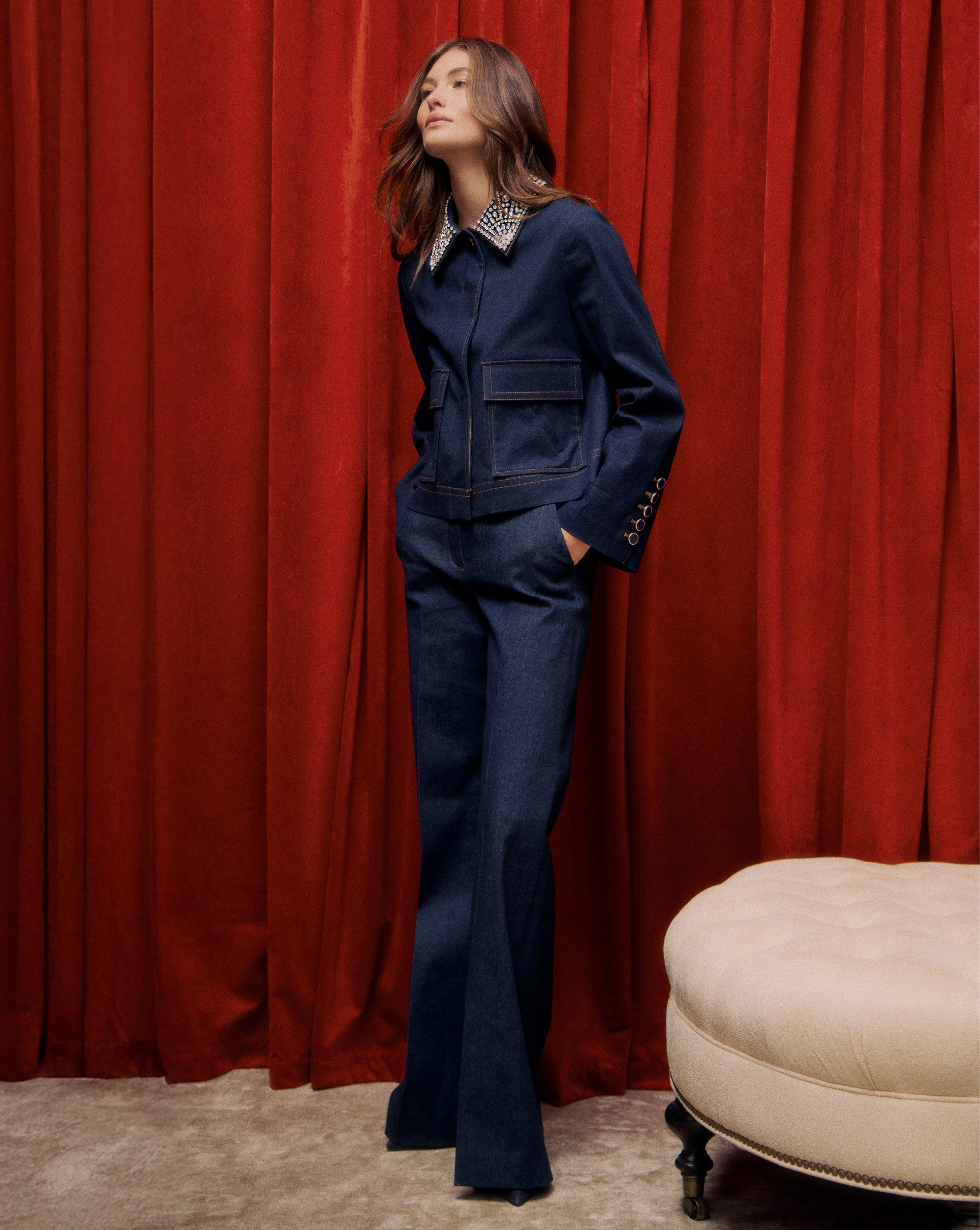 Crue Wide-Leg Denim Pant