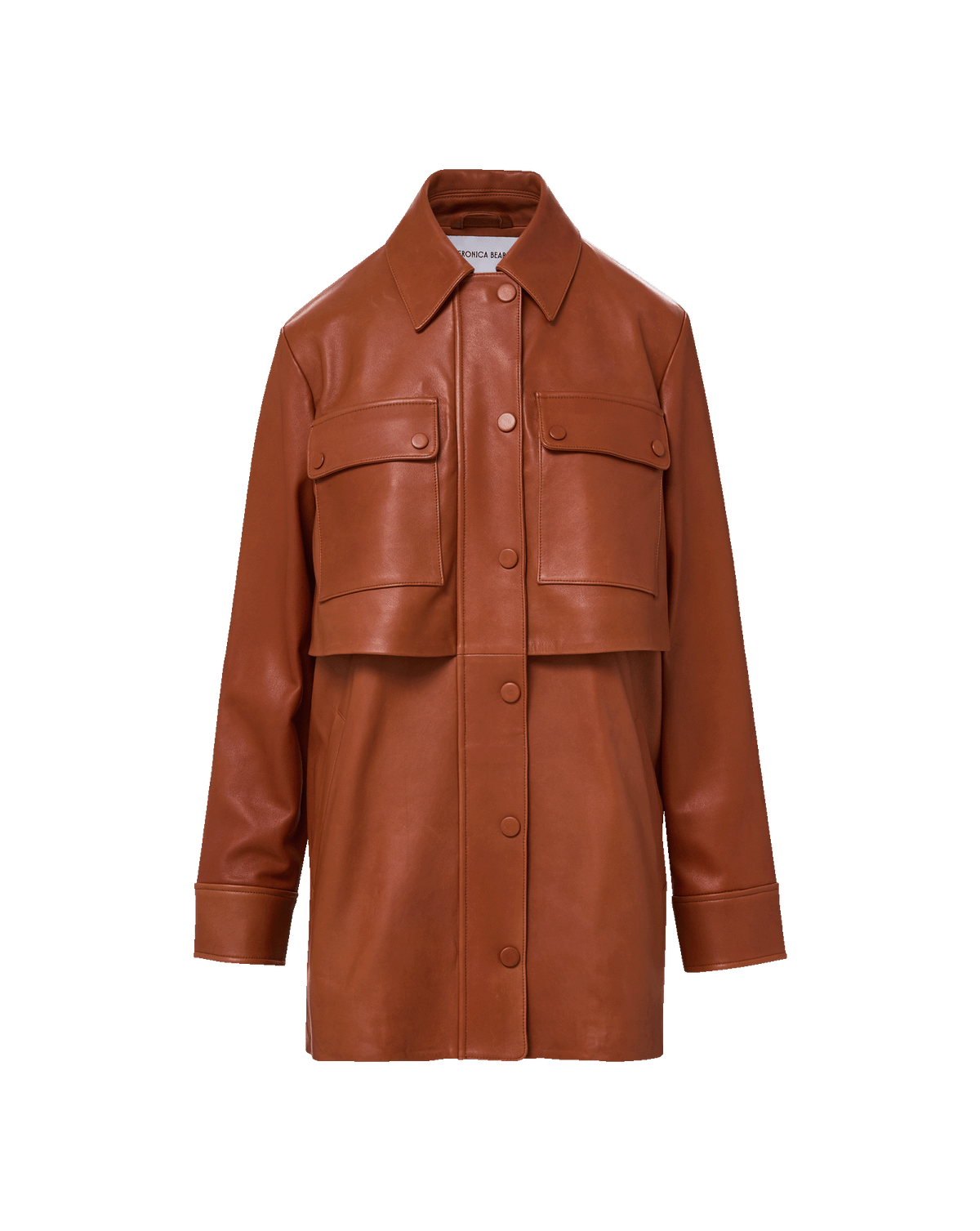 Liora Leather Utility Dickey Coat